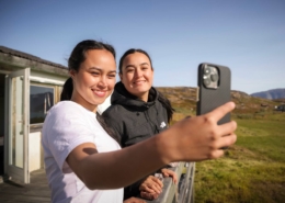 Kristina and Pernille selfie. Photo by Aningaaq Rising Carlsen - Visit Greenland