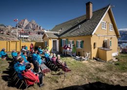 A presentation for MS Fram guests at the Uummannaq museum in Greenland