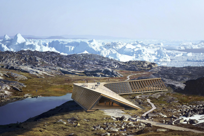 Render Icefjord Center the edge. Image by Mir