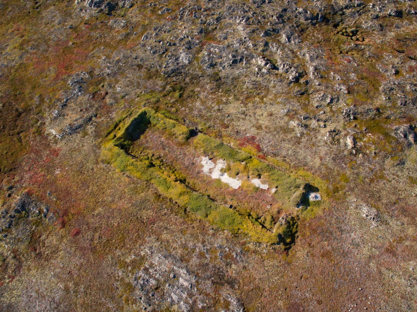 Aerial view of Nipisat archaeological site. Photo by Aningaaq R Carlsen - Visit Greenland