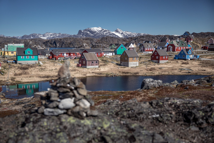 Qeqertarsuatsiaat is a village south of Nuuk in Greenland. Photo by Mads Pihl - Visit Greenland