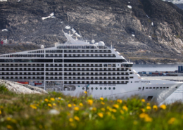Cruise ship - The MSC Poesia in Nuuk. Photo Aningaaq R. Carlsen - Visit Greenland